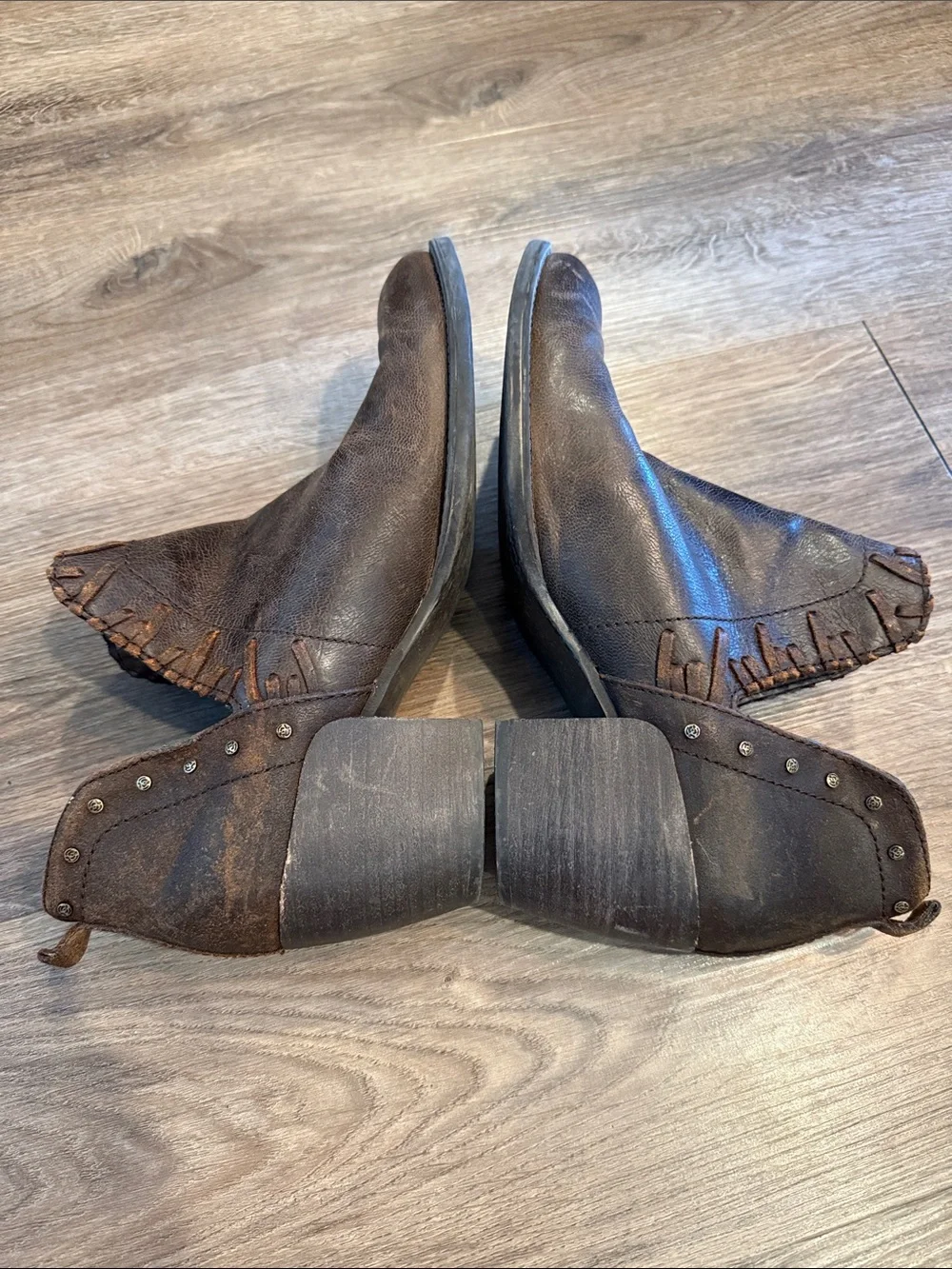 OTBT Santa Fe Bootie Coffeebean Brown Leather Size 8.5